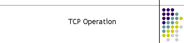 TCP Operation