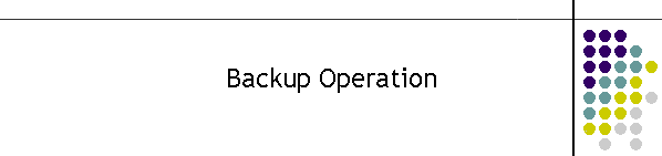 Backup Operation