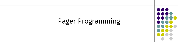 Pager Programming